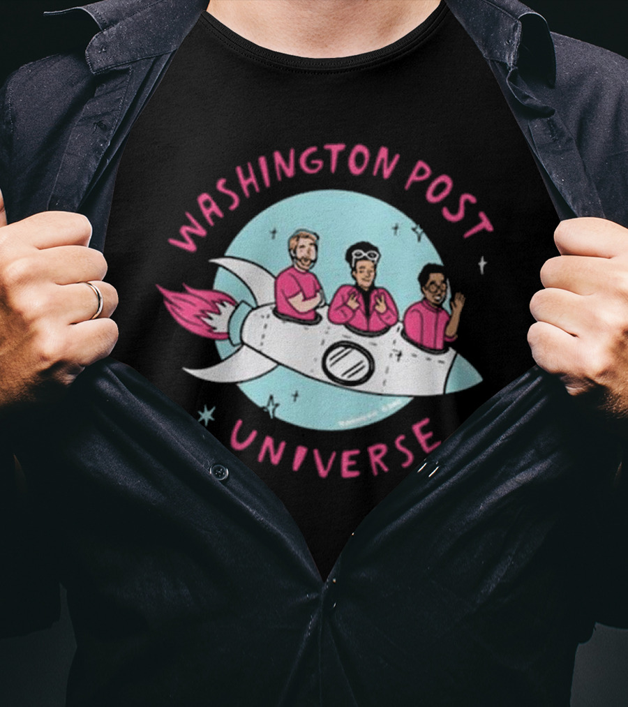 Washington Post Universe Rocket T-Shirt