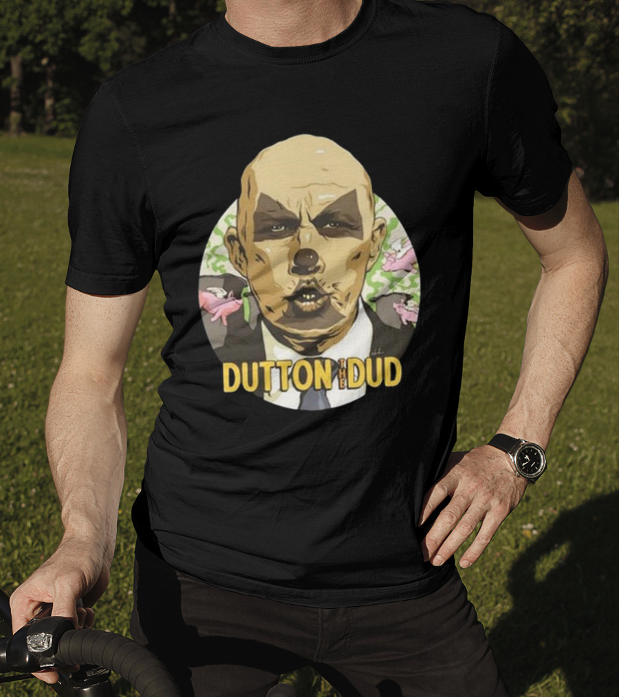 Dutton The Dud James Hillier Dutton Pigs Fly Caricature T-Shirt