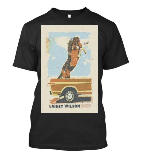 Lainey Wilson Horse In Pickup Truck At Broadview Stage SPAC Saratoga Springs T-Shirt