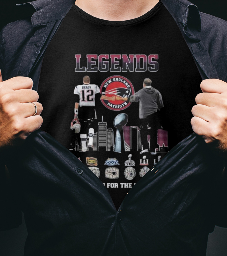 Legends New England Patriots Tom Brady Bill Belichick Thank You For The Memories Rings T-Shirt