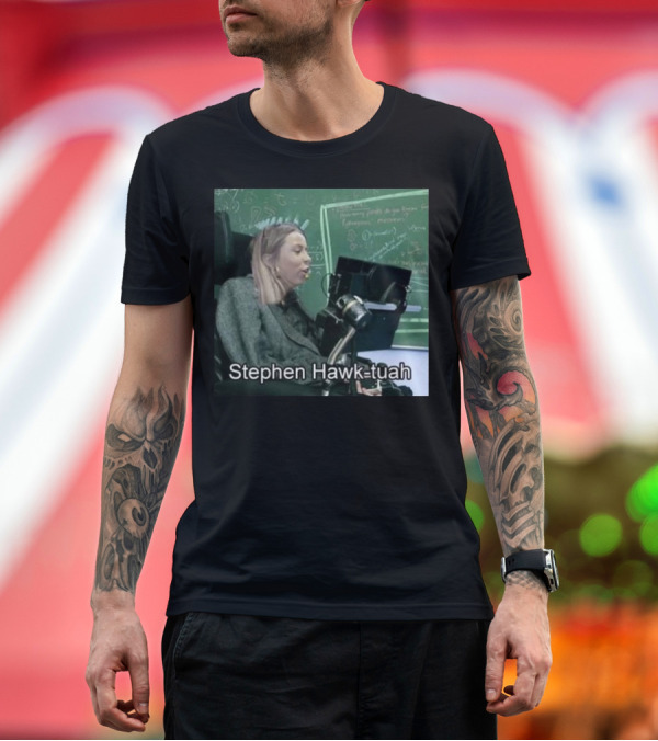 Premium T-Shirt: Stephen Hawk-Tuah Chalkboard Equations T-Shirt Stephen Hawk-Tuah Chalkboard Equations T-Shirt
