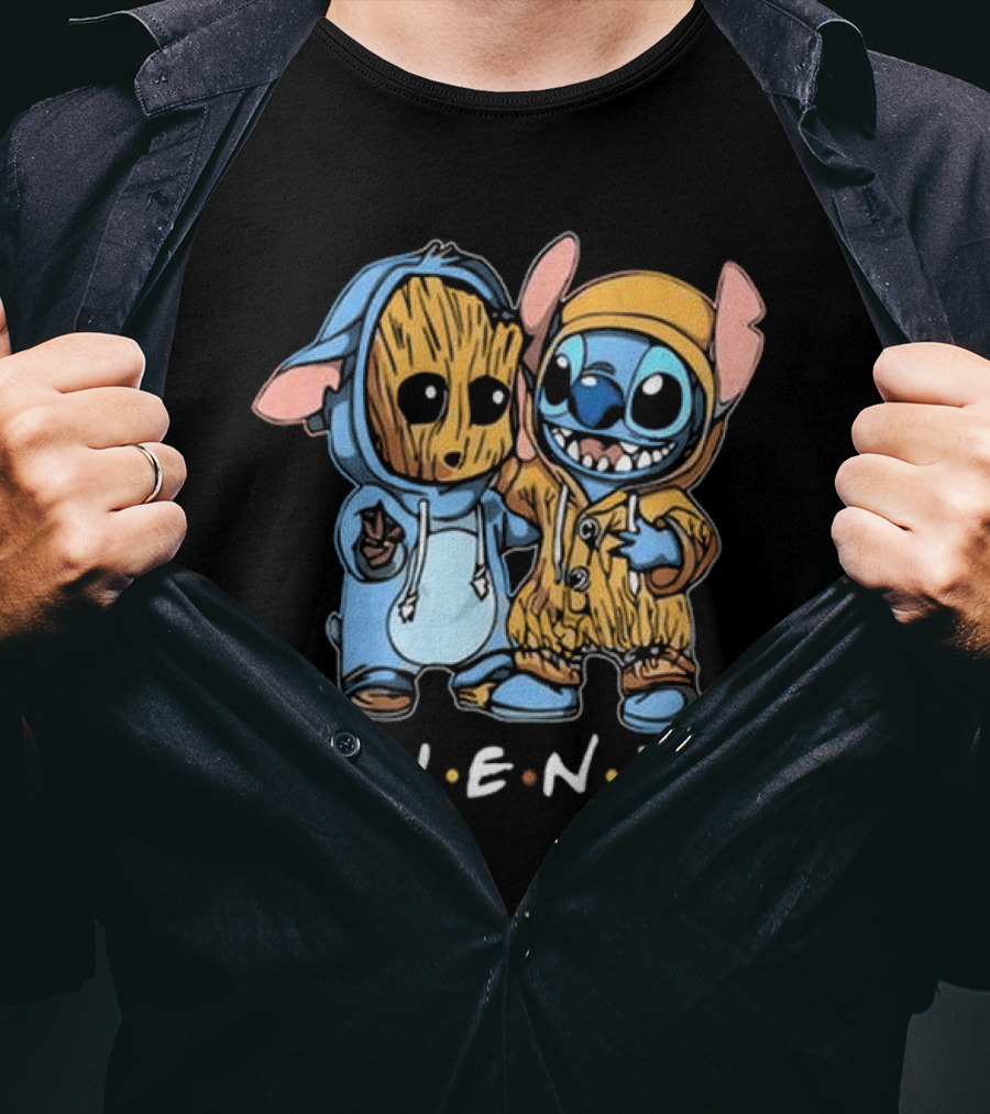 Stitch And Groot Disney Marvel Friends Best Buddies T-Shirt