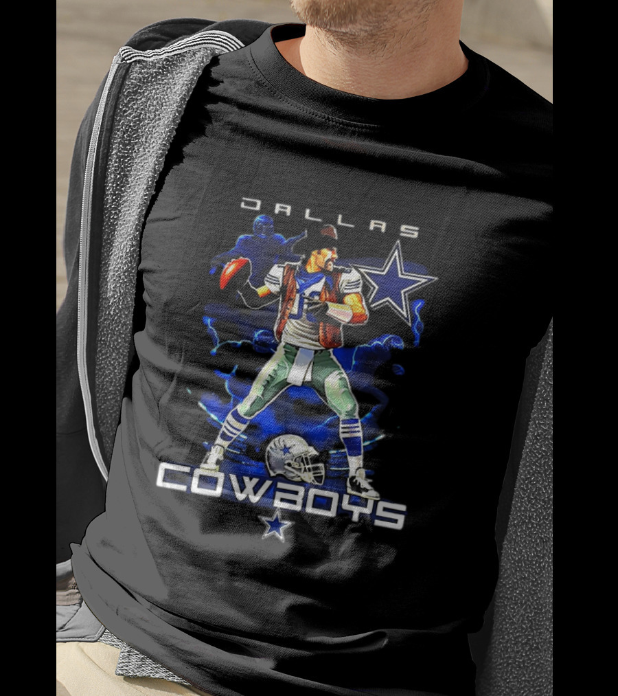 Dallas Cowboys NFL Football Player Graphic With Star T-Shirt