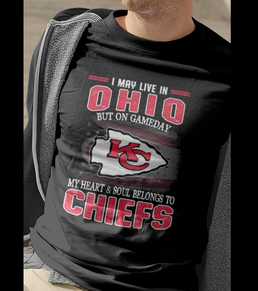 Ohio Gameday Heart And Soul Belongs To Kansas City Chiefs T-Shirt