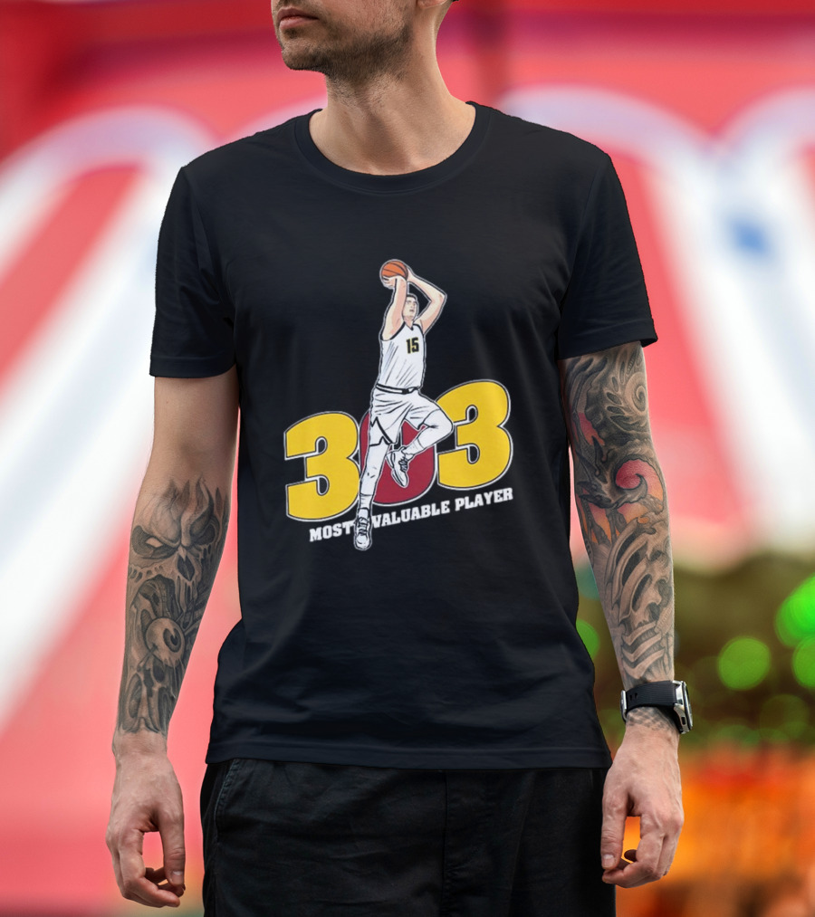Nikola Jokic 303 Most Valuable Player Basketball 15 T-Shirt
