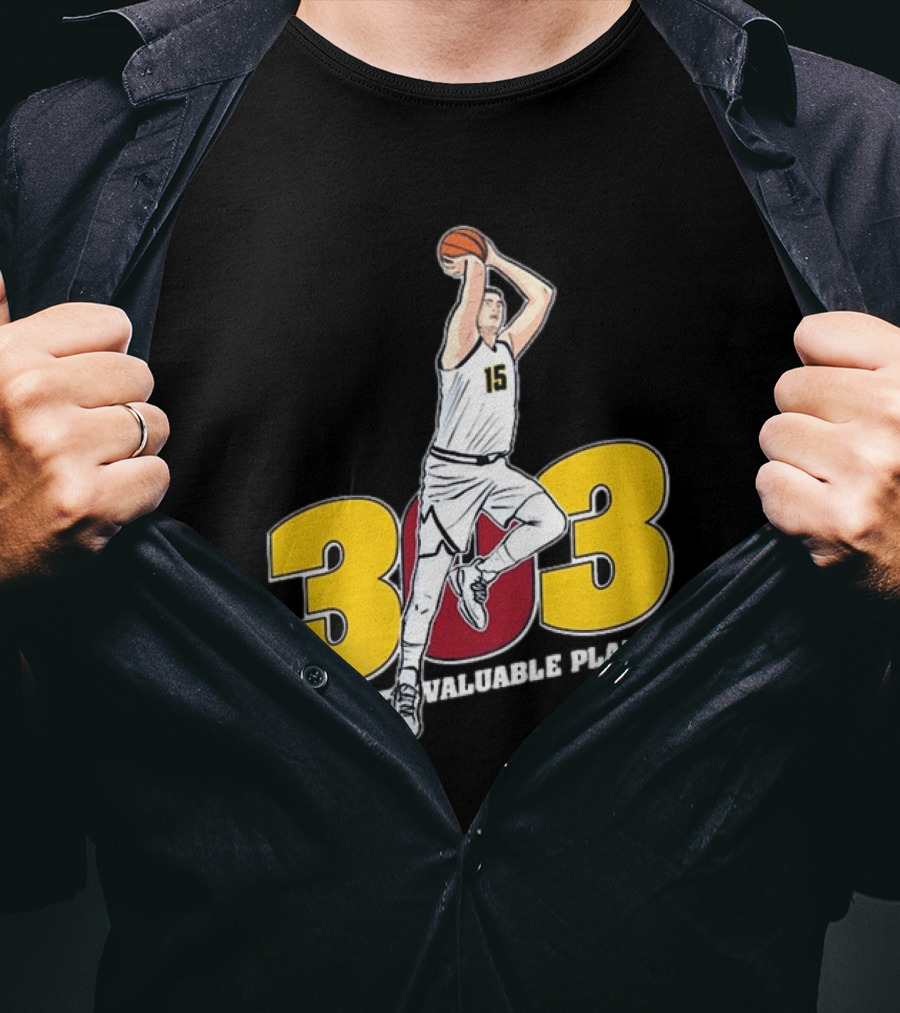 Nikola Jokic 303 Most Valuable Player Basketball 15 T-Shirt