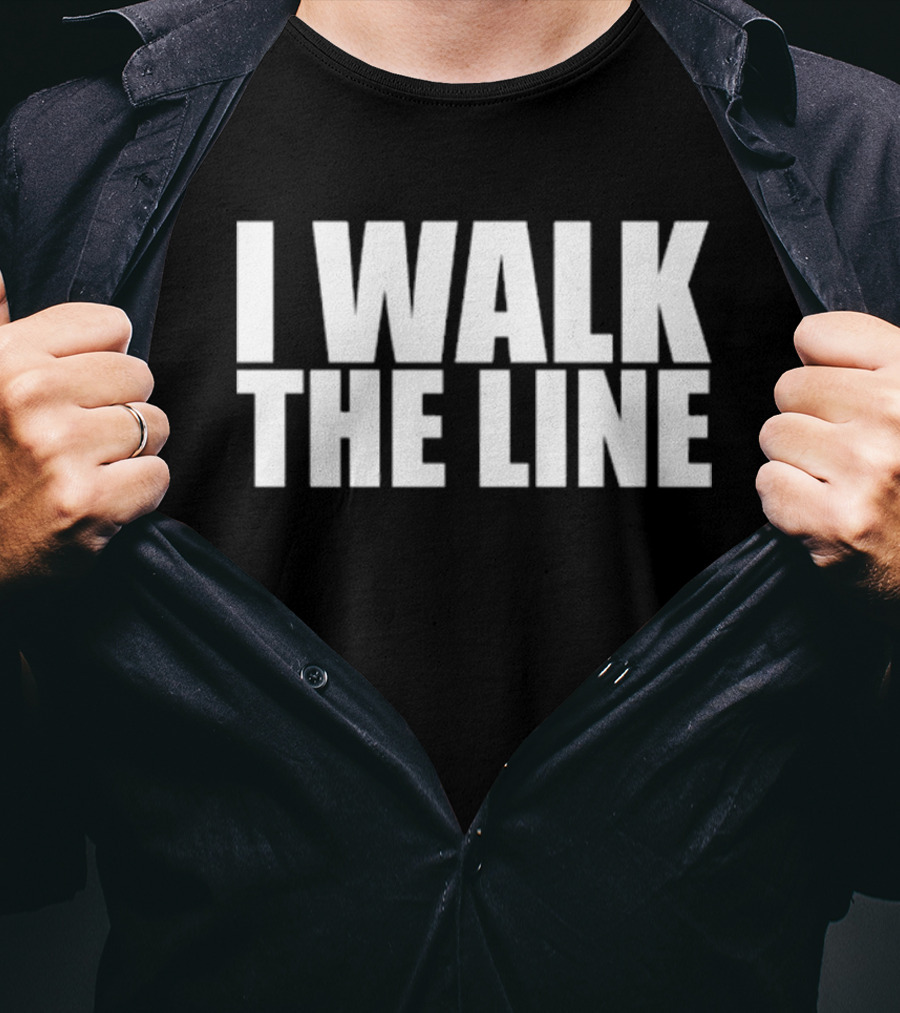 I Walk The Line Johnny Cash Song T-Shirt