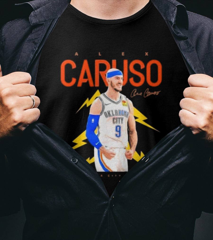 Alex Caruso Oklahoma City Thunder Basketball Superstar Signature T-Shirt