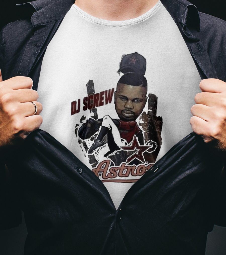 Astros DJ Screw Tribute With Star Icon T-Shirt