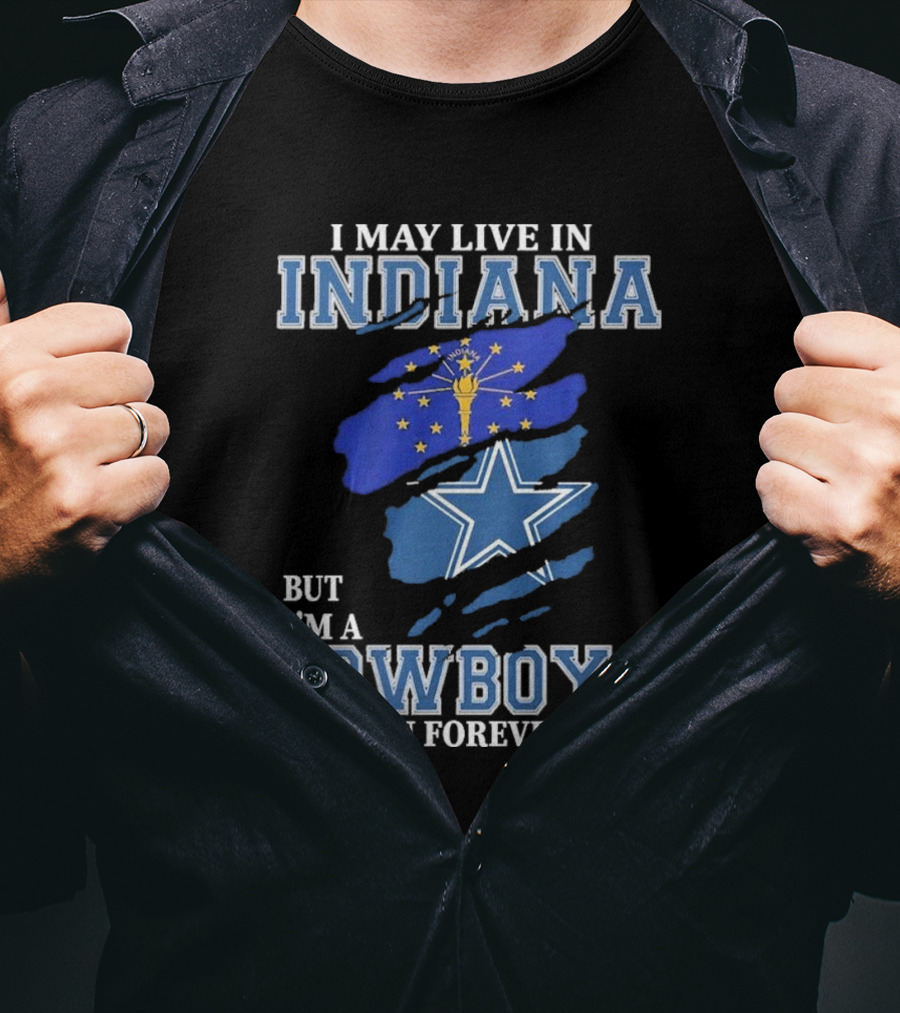 Indiana Local Proud Dallas Cowboys Fan Forever NFL Supporter T-Shirt