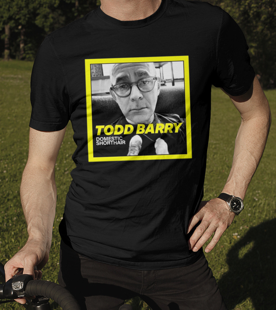 Todd Barry Domestic Shorthair Portrait With Cat Paws T-Shirt