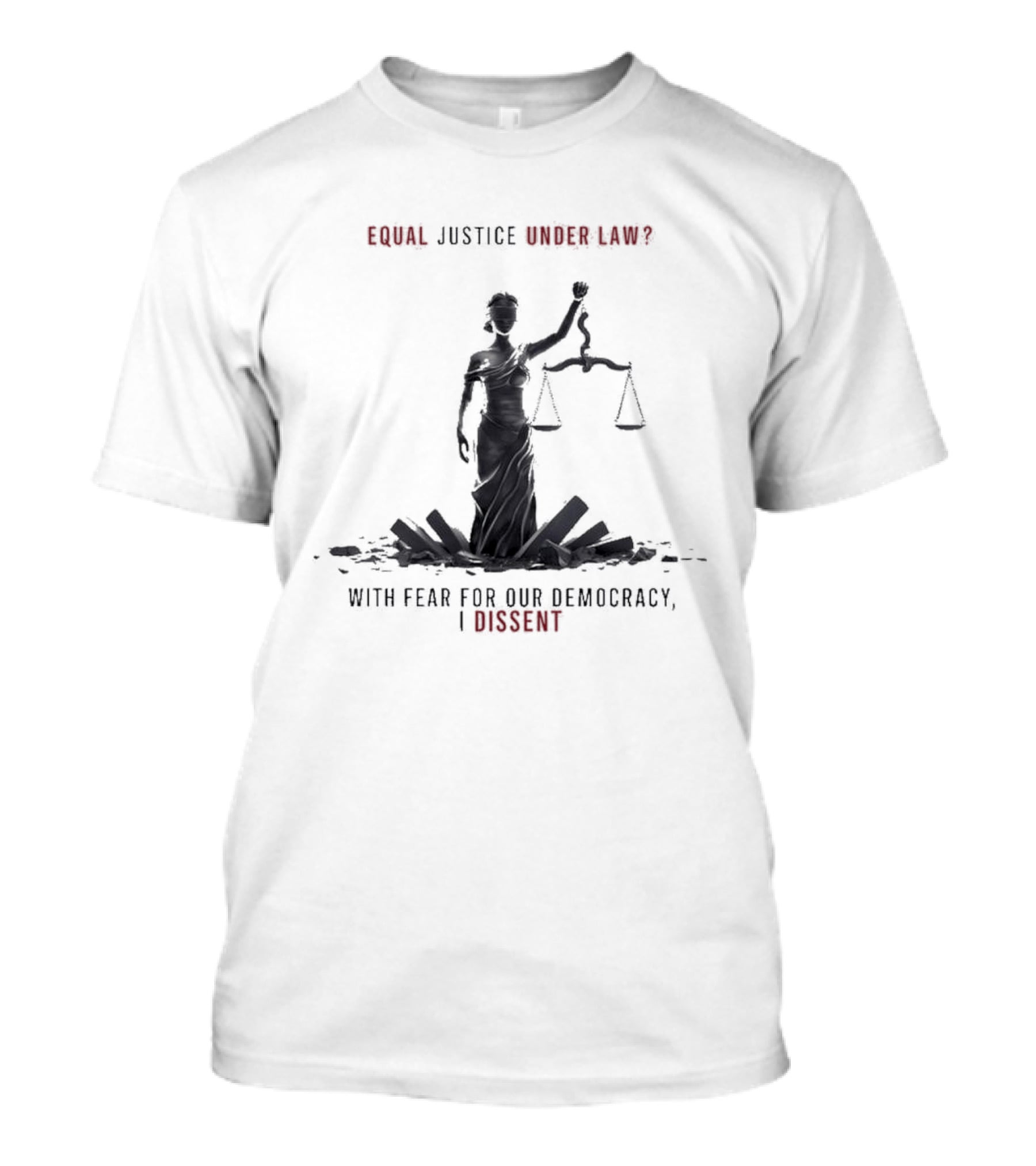 Equal Justice Under Law With Fear For Our Democracy I Dissent T-Shirt
