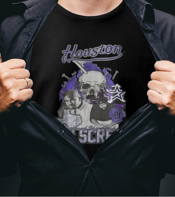 Houston Screwed Up Click DJ Screw Texas Skull Stars T-Shirt