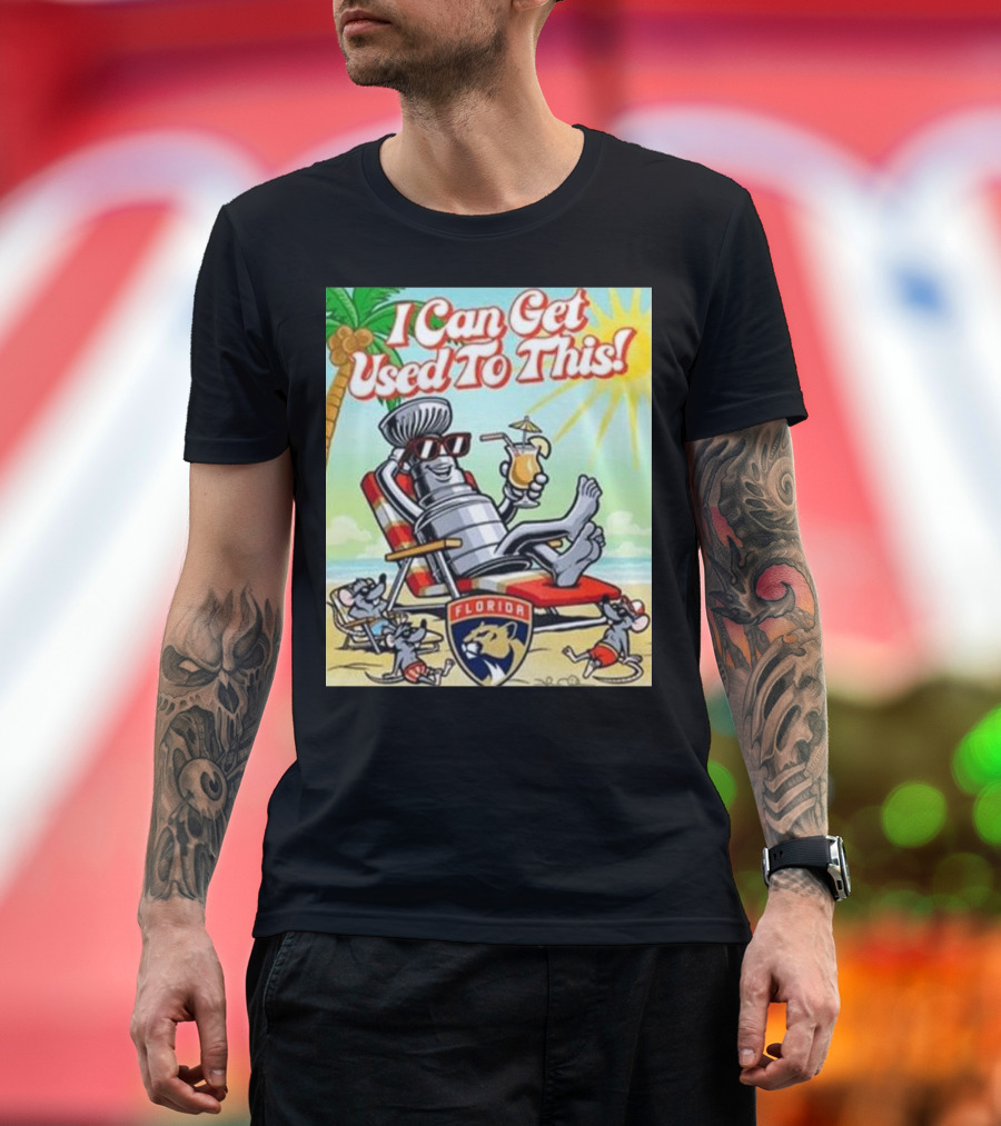 I Can Get Used To This Florida Panthers Stanley Cup Beach Scene T-Shirt