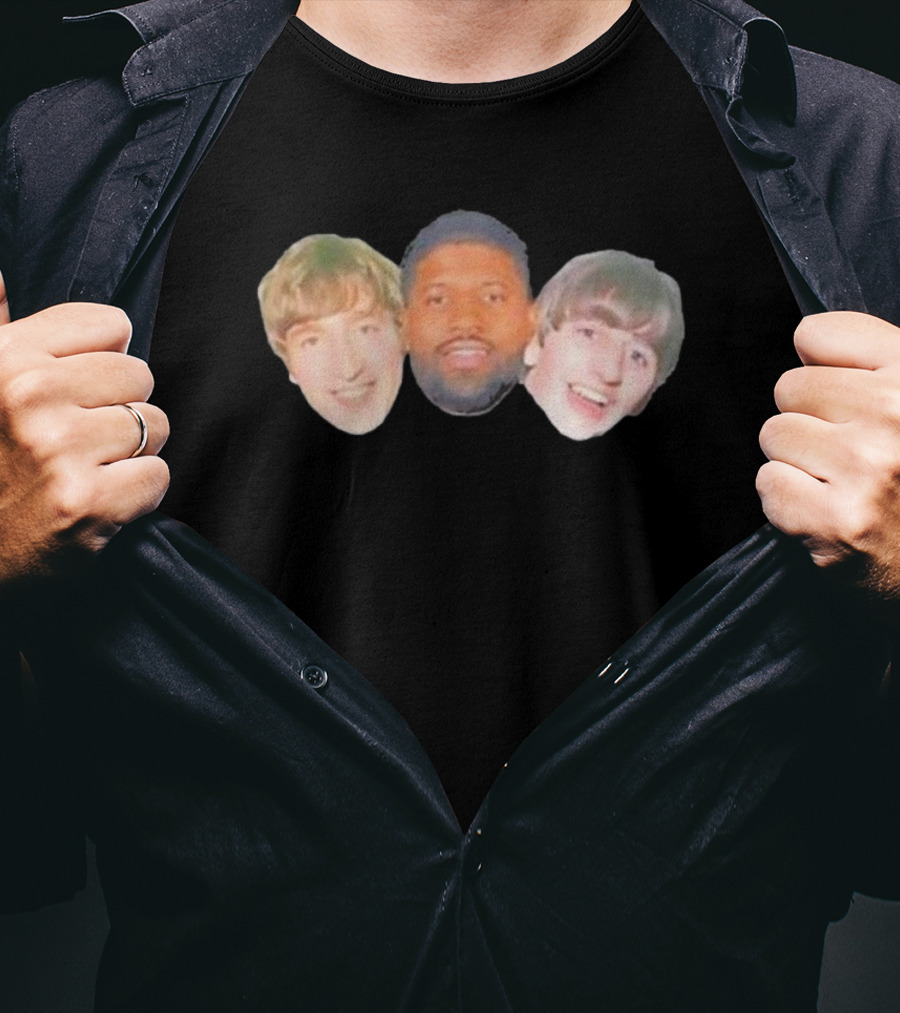 John Paul George And Ringo Philadelphia 76ers Faces T-Shirt