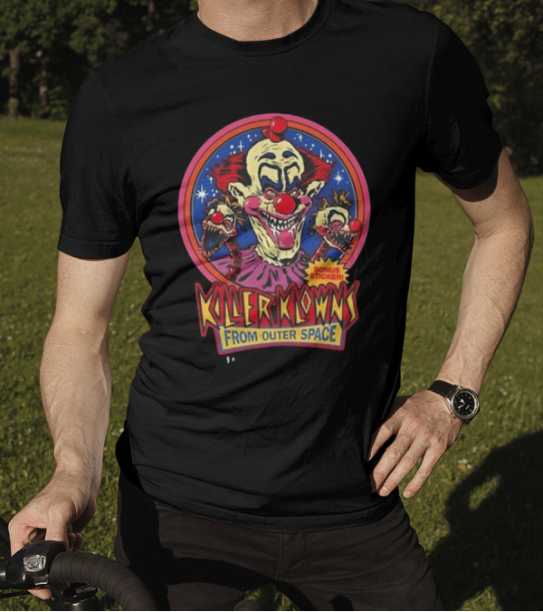 Killer Klowns From Outer Space Bonus Sticker T-Shirt