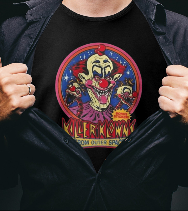 Killer Klowns From Outer Space Bonus Sticker T-Shirt