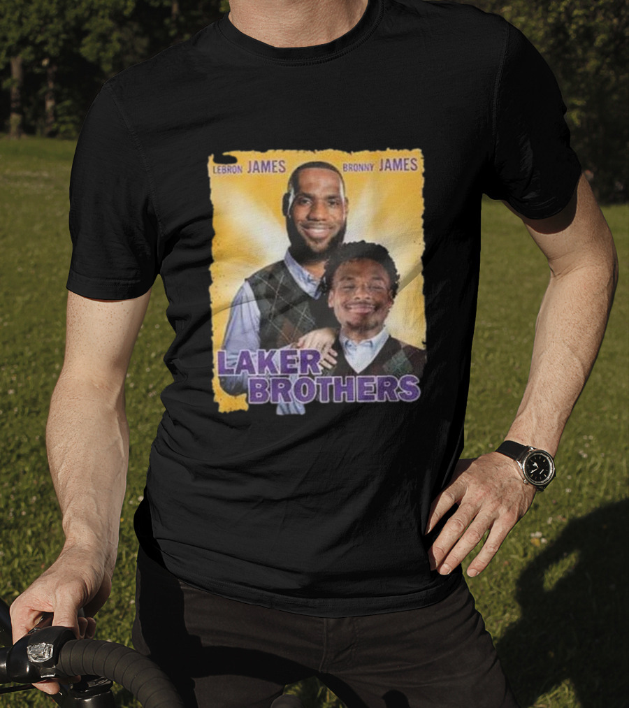 Lebron James Bronny James Laker Brothers T-Shirt