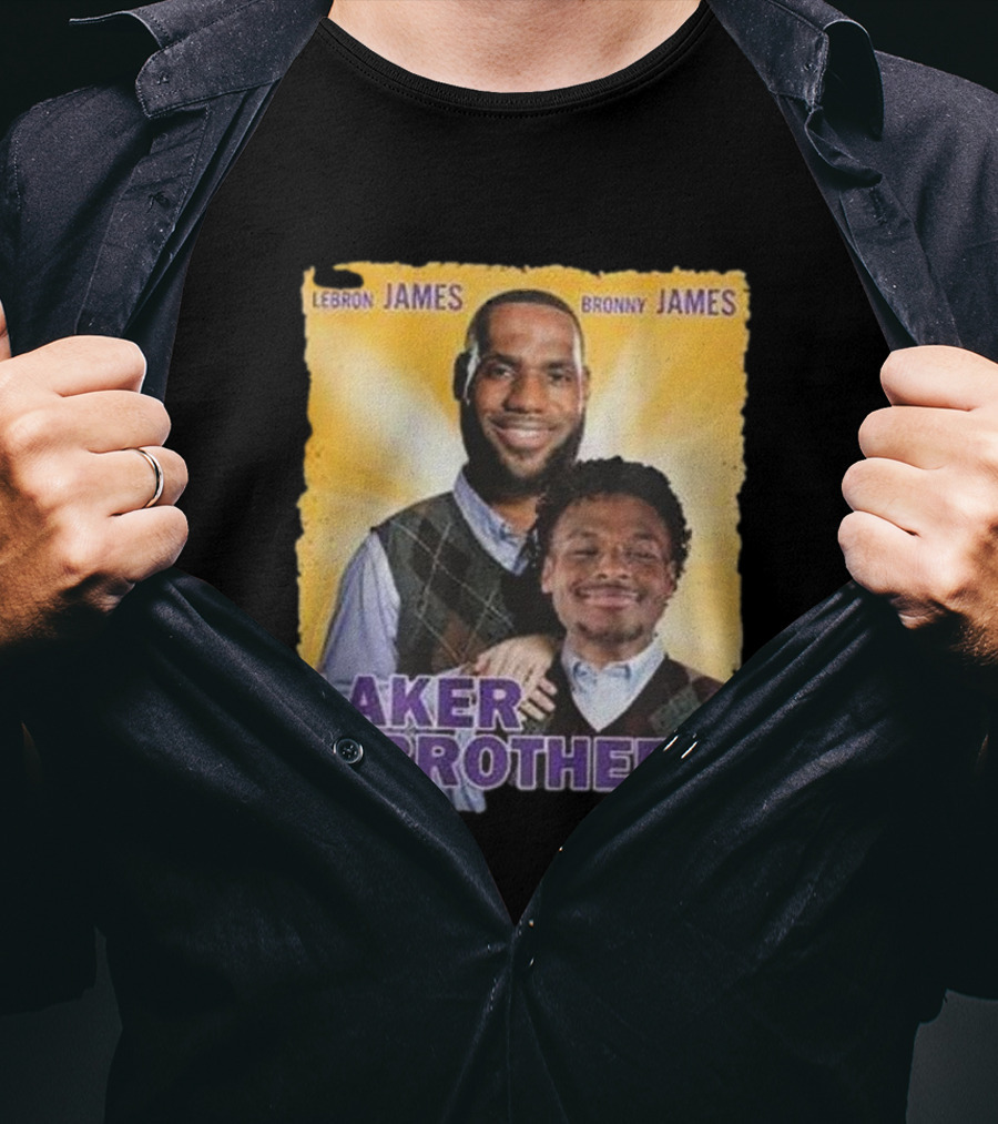 Lebron James Bronny James Laker Brothers T-Shirt