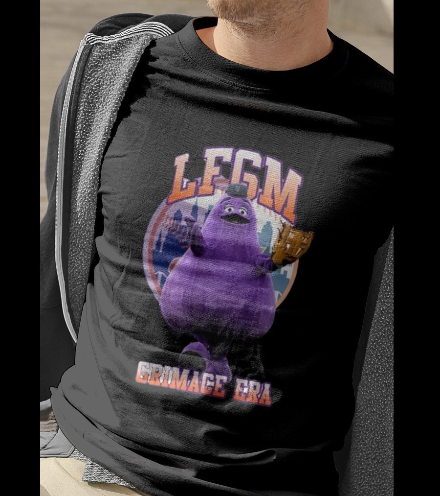LFGM Grimace Era Mets Baseball Crossover T-Shirt