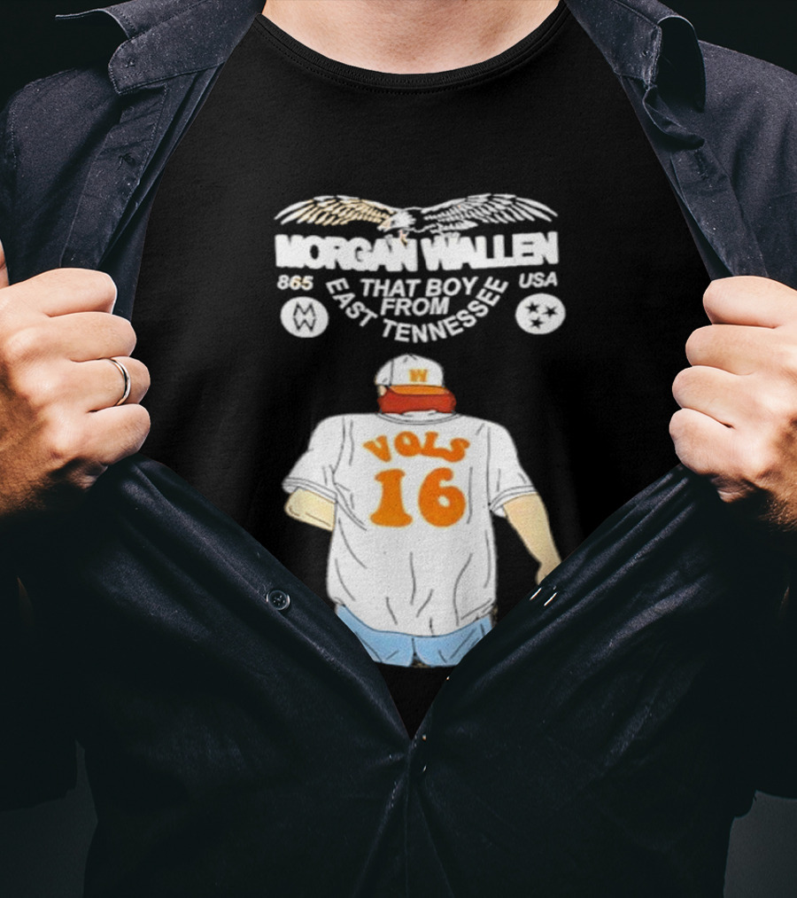 Morgan Wallen Vols 16 That Boy From East Tennessee USA 865 T-Shirt