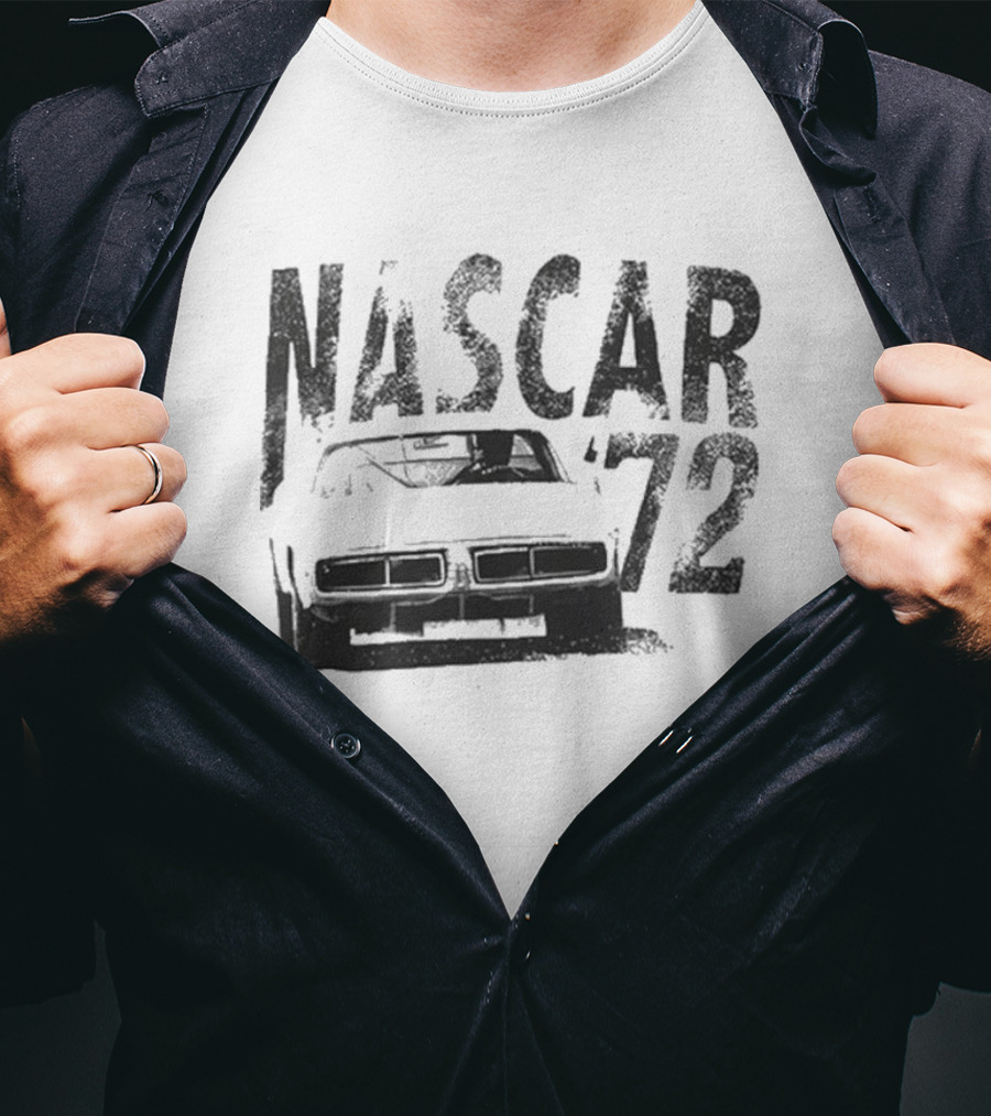 NASCAR 72 Stock Car Racing Nostalgia Gray T-Shirt