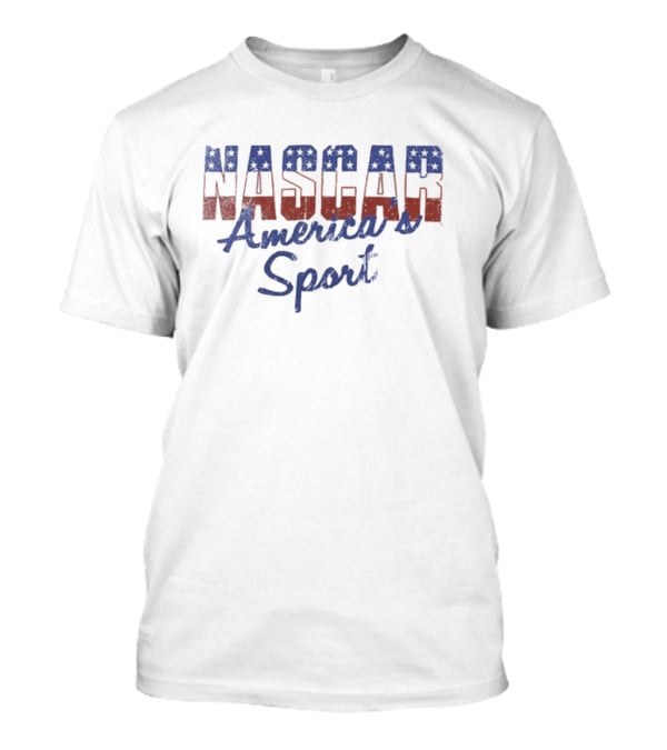 NASCAR America's Sport Patriotic Stars And Stripes Racing T-Shirt