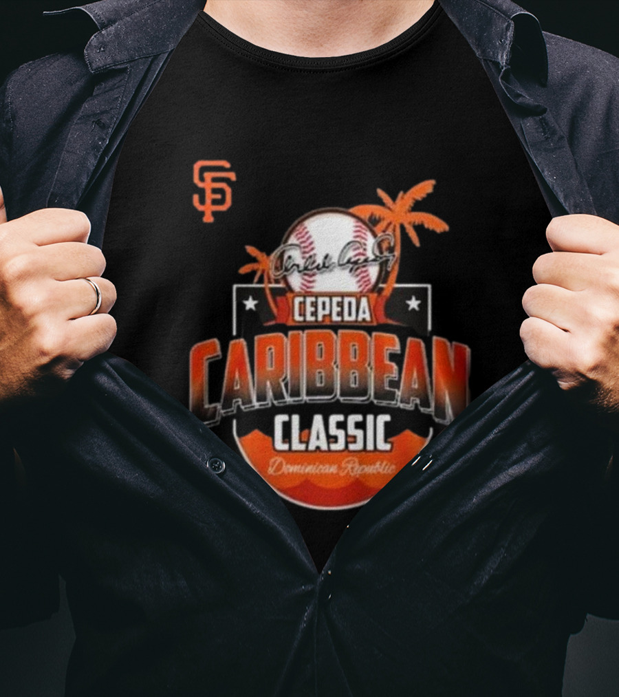Cepeda Caribbean Classic Dominican Republic Giants Baseball T-Shirt