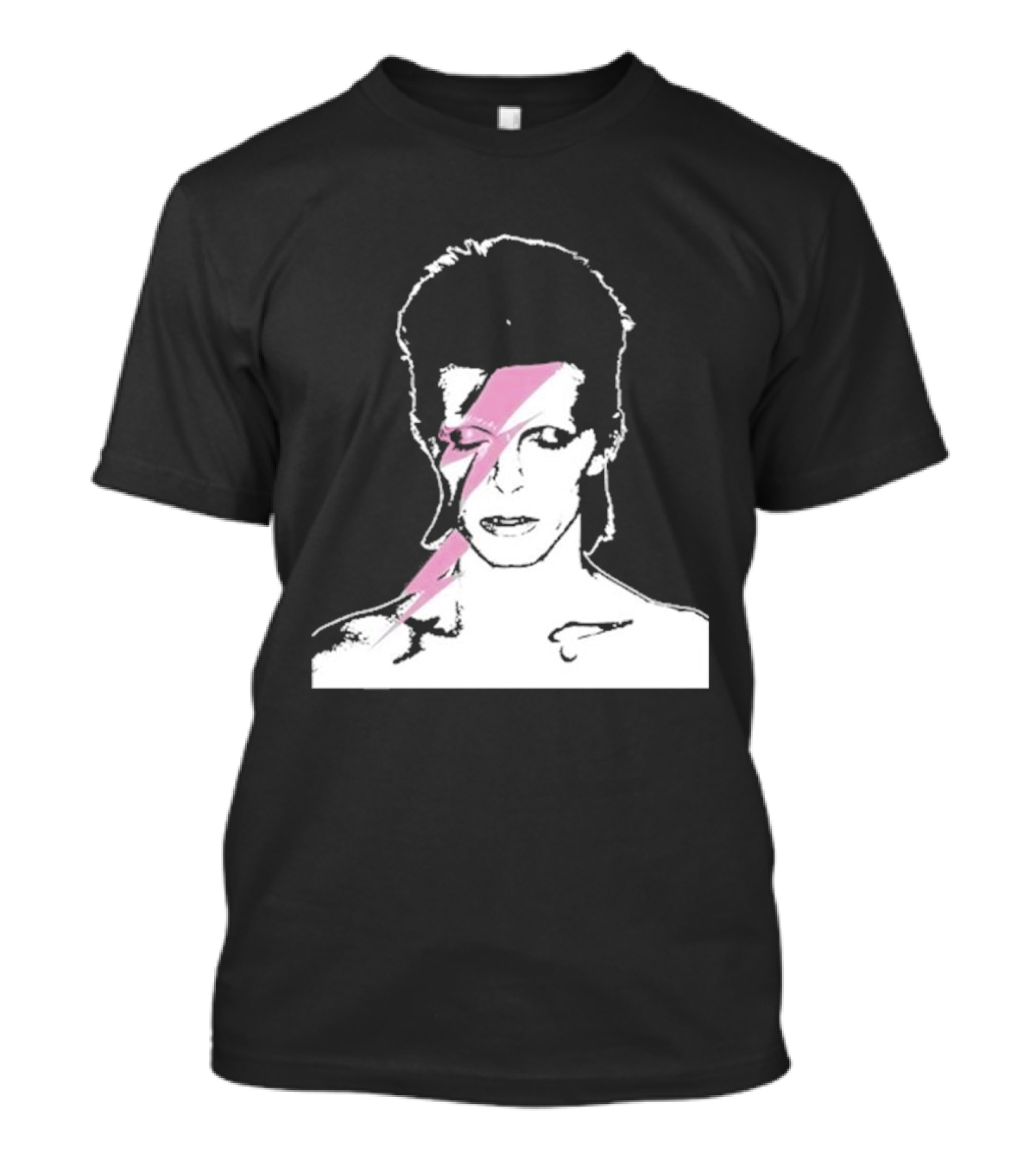 Ziggy Stardust Pink Lightning Bolt Iconic Tribute Carrie Bradshaw Connection T-Shirt