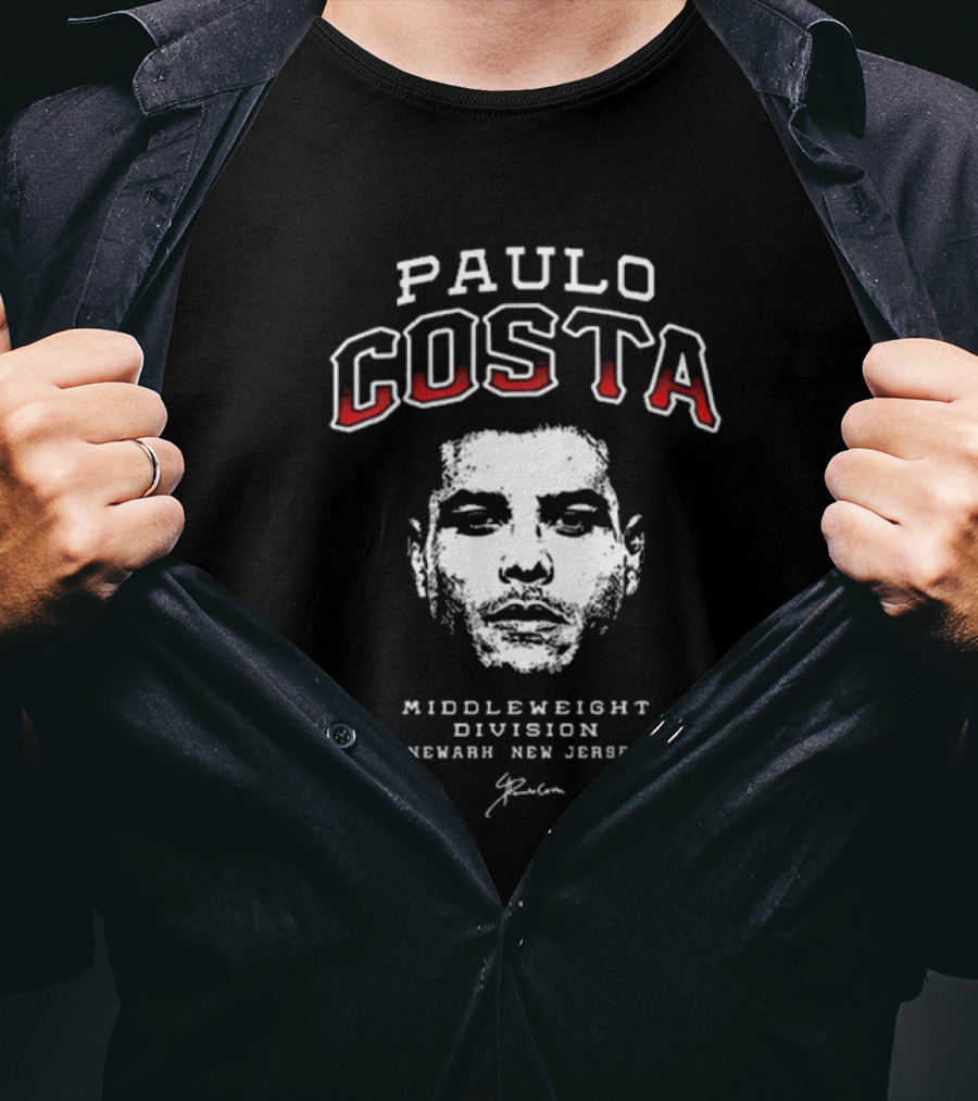 Paulo Costa Middleweight Division Newark New Jersey 302 Fight T-Shirt