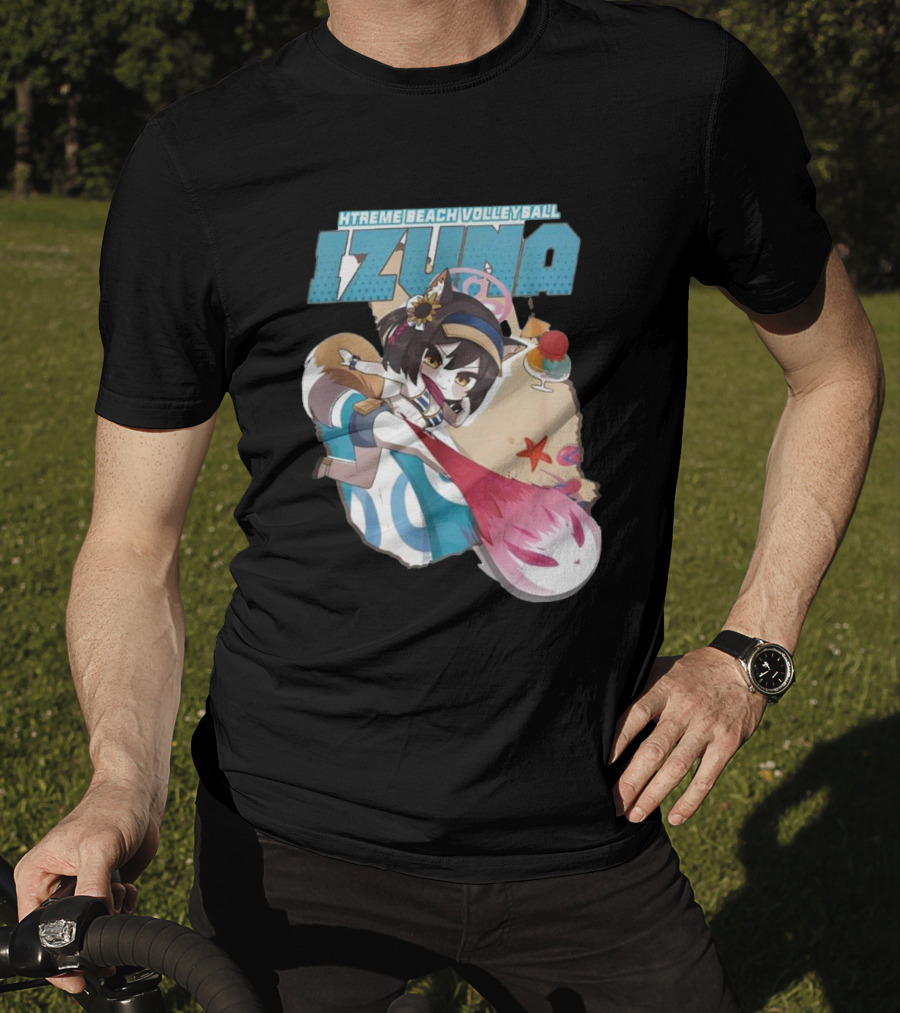 Izuna’s Xtreme Beach Volleyball Anime Character With Beach Elements T-Shirt