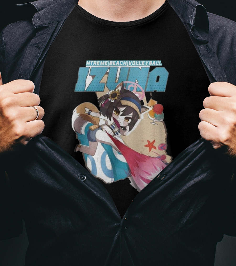 Izuna’s Xtreme Beach Volleyball Anime Character With Beach Elements T-Shirt