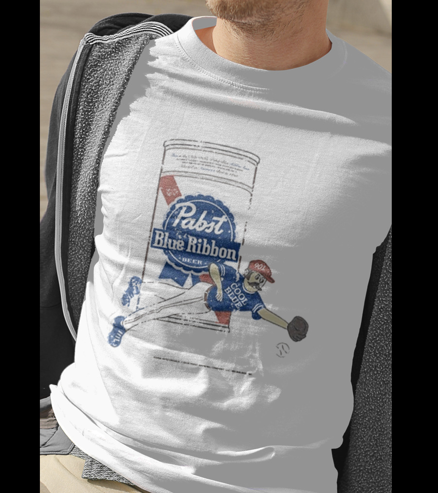 Memphis Redbirds 901 Pabst Blue Ribbon Baseball Can Catcher T-Shirt