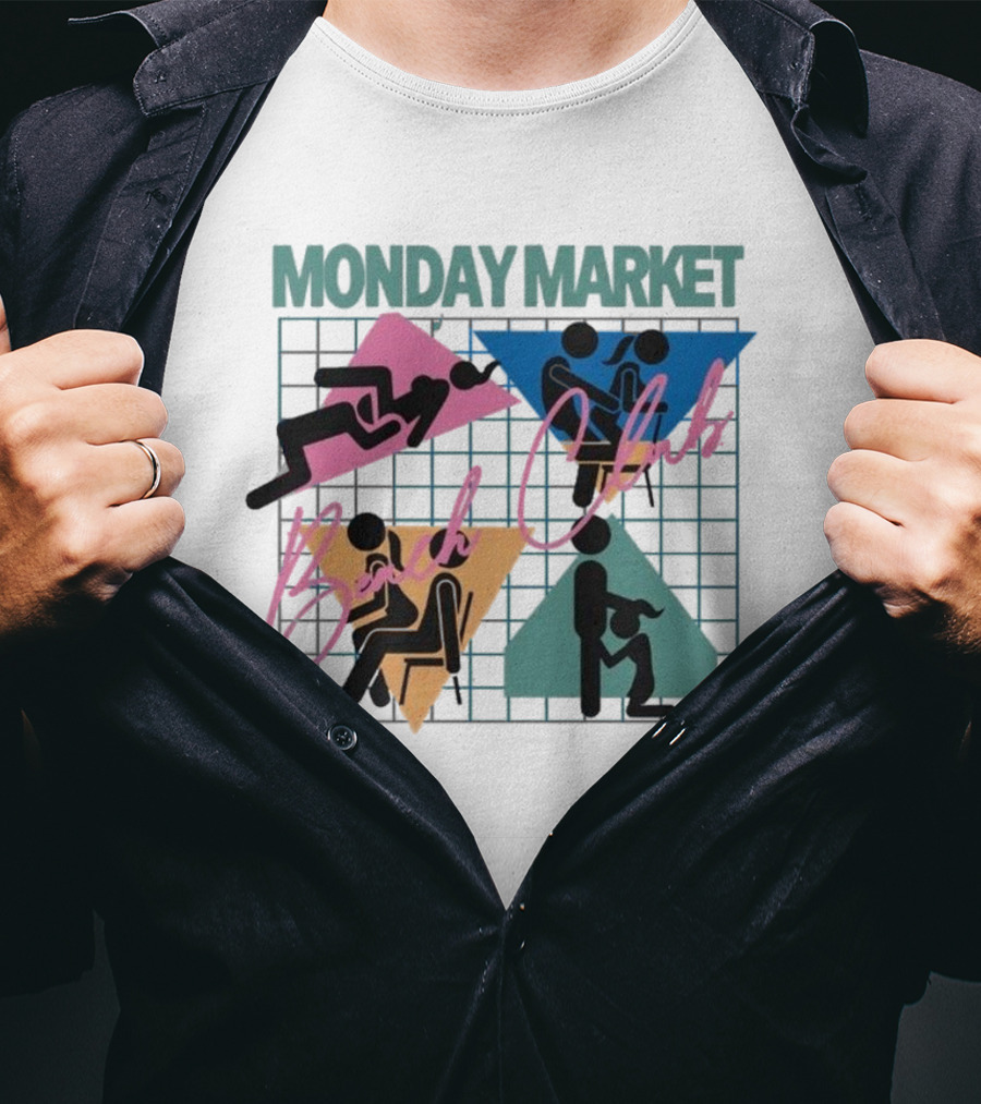 Monday Market Beach Club Geometric Leisure T-Shirt