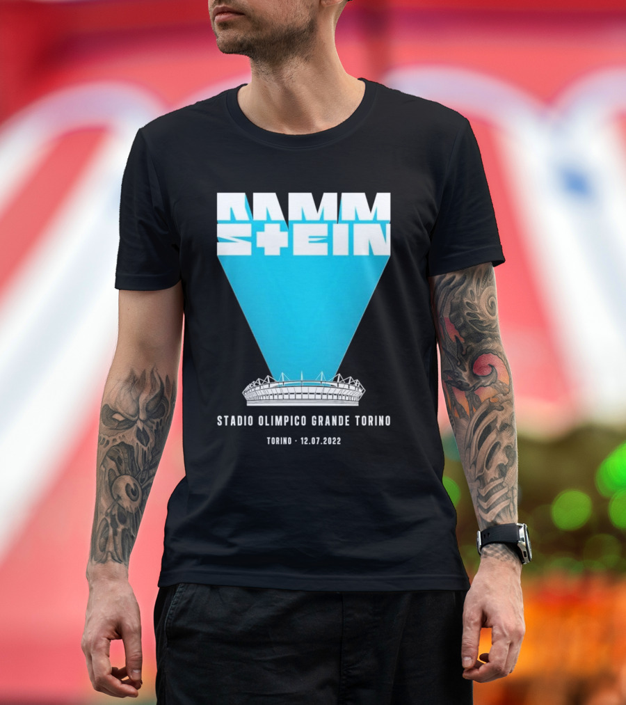 Rammstein Stadio Olimpico Grande Torino 12.07.2022 Torino Concert Tour T-Shirt