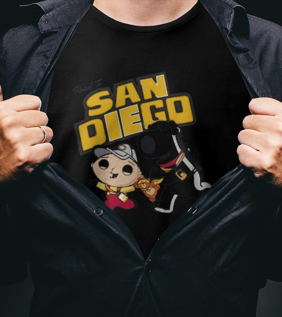 Road To San Diego Family Guy Inspired Stewie And Brian Adventure T-Shirt