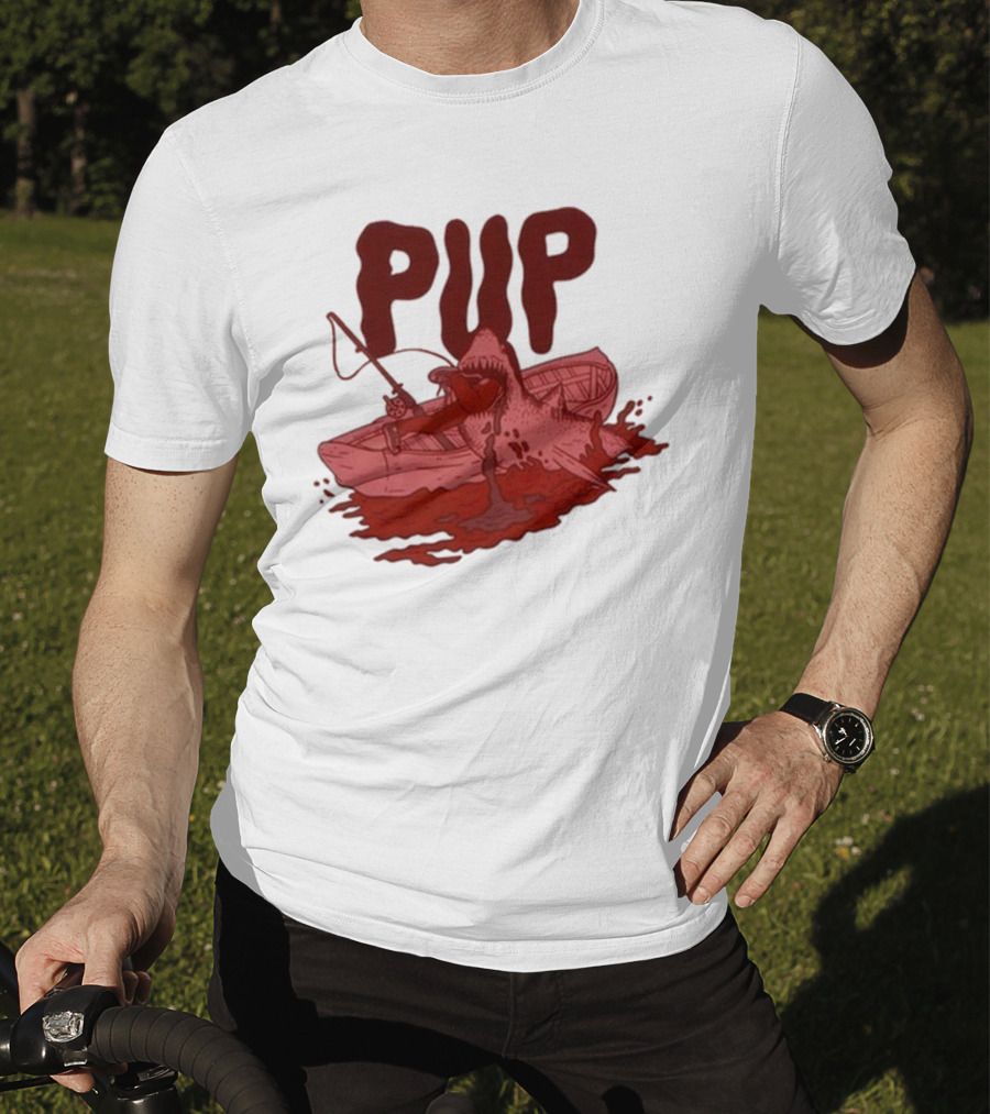 PUP Shark Attack Boat T-Shirt