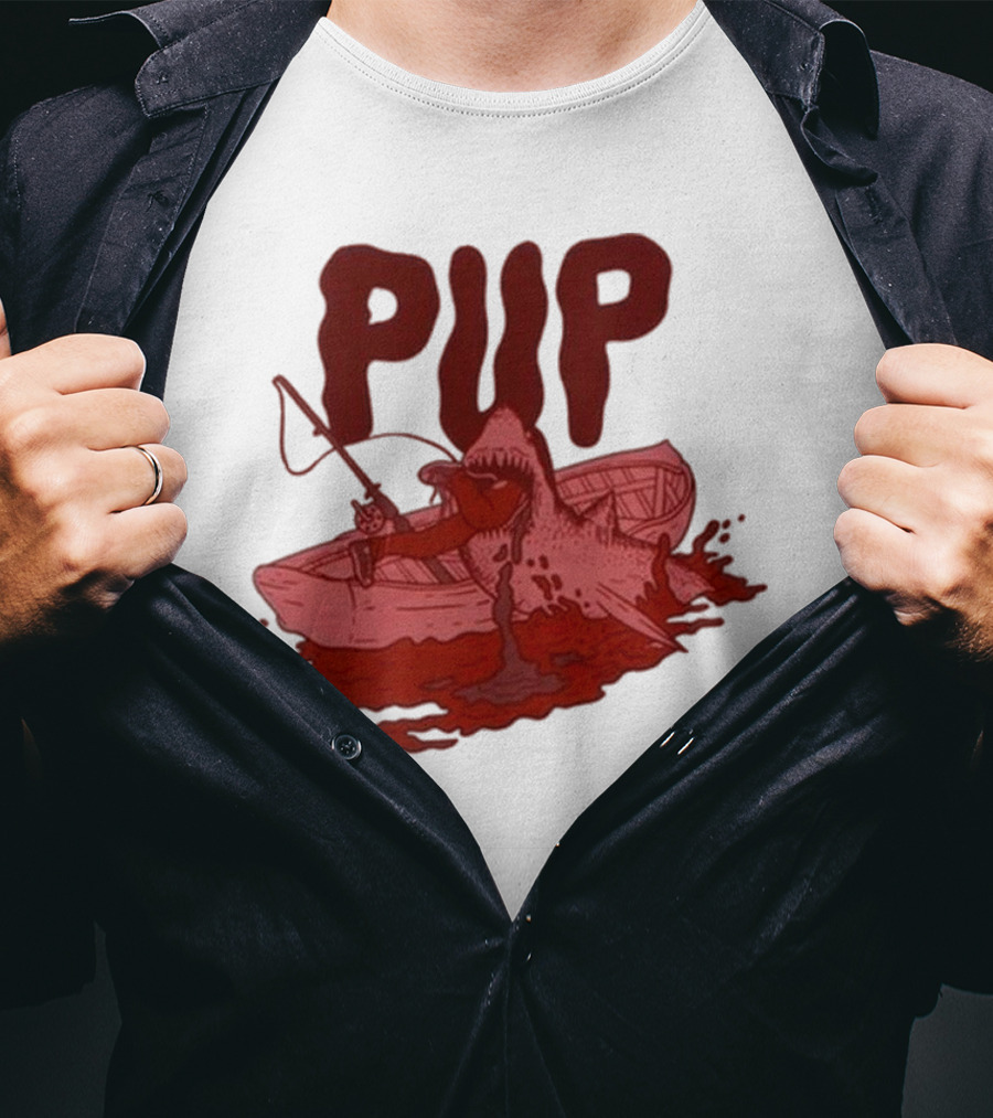 PUP Shark Attack Boat T-Shirt