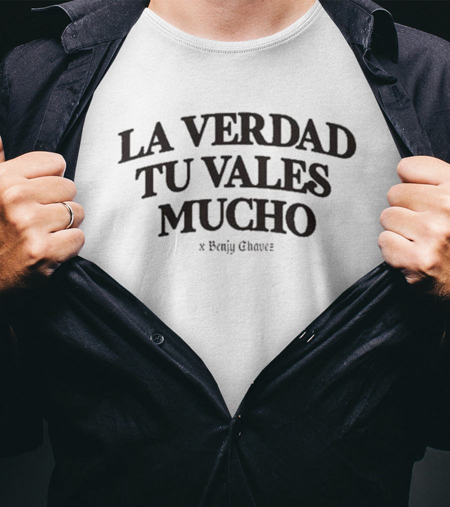 Benjy Chavez La Verdad Tu Vales Mucho Oversized Cafecito T-Shirt