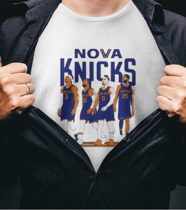Jalen Brunson Josh Hart Mikal Bridges Donte Divincenzo Nova Knicks New York Basketball T-Shirt