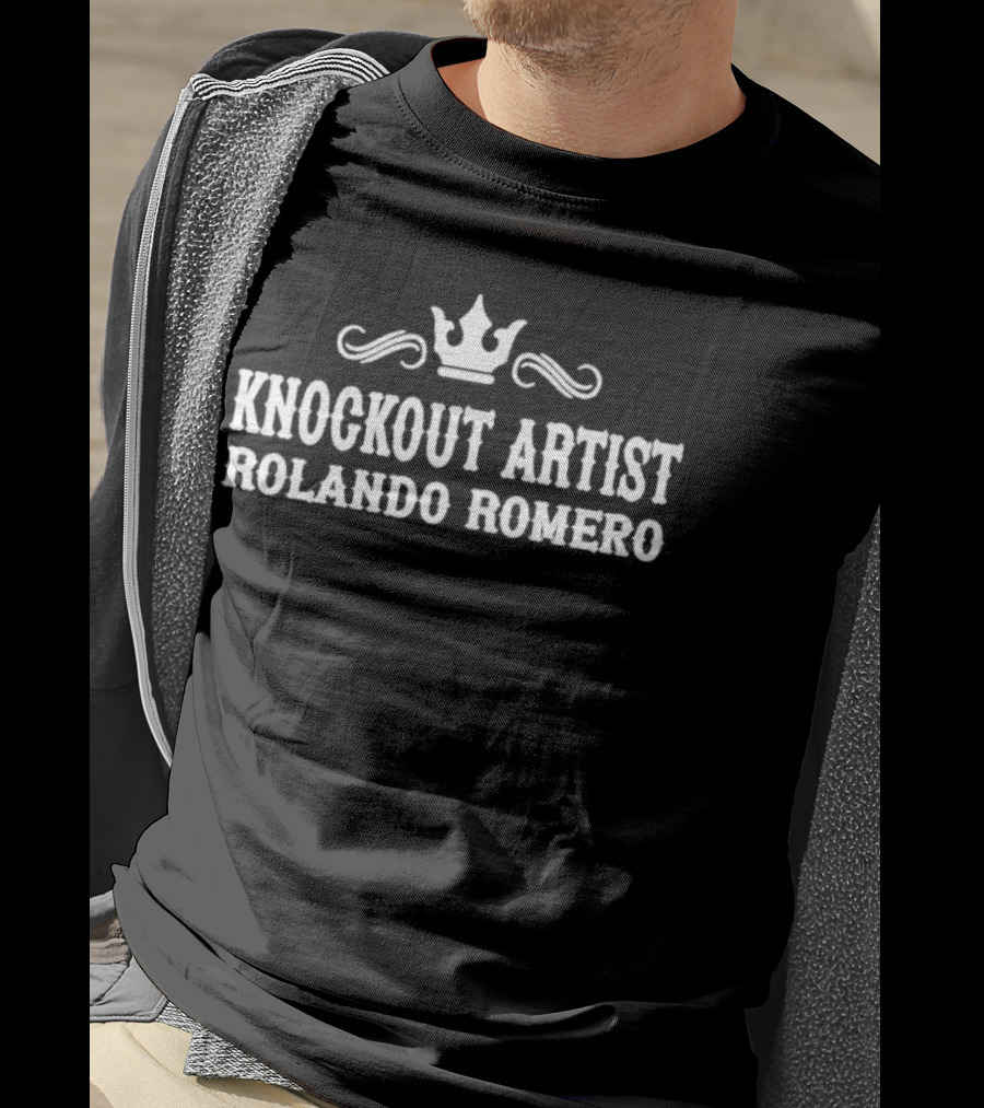 Knockout Artist Rolando Romero Crown Emblem T-Shirt