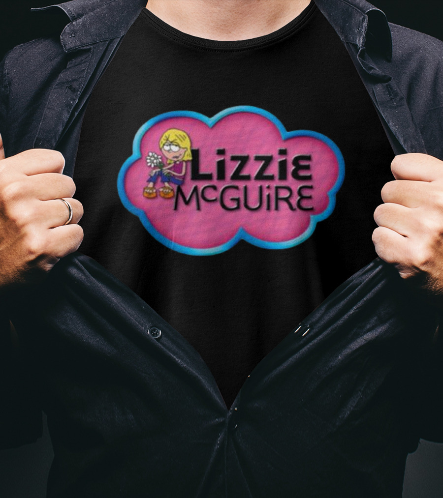 Lizzie McGuire Pink Cloud Cartoon T-Shirt