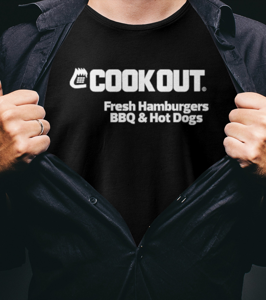 Cook Out Fresh Hamburgers BBQ And Hot Dogs T-Shirt