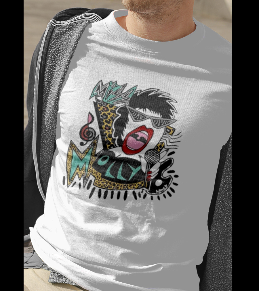 Miss Molly 90s Vintage Leopard Print Music Vibes T-Shirt