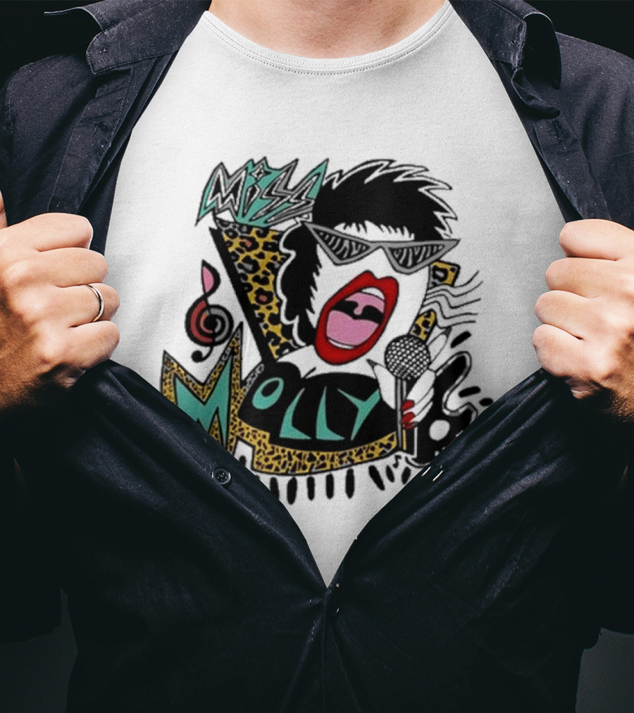 Miss Molly 90s Vintage Leopard Print Music Vibes T-Shirt