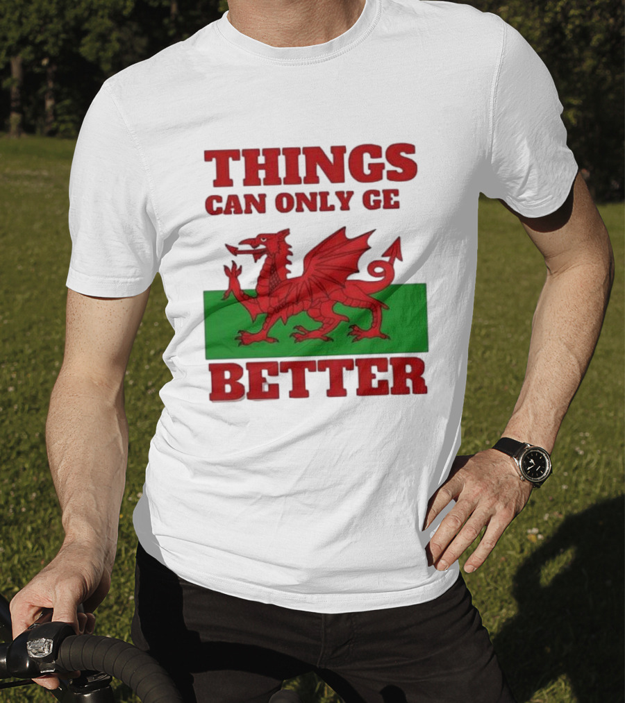 Things Can Only Get Better Welsh Dragon T-Shirt