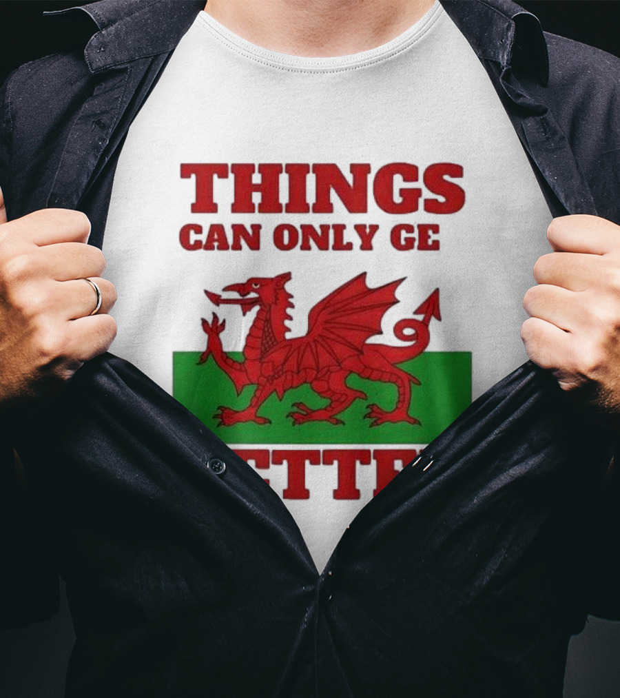 Things Can Only Get Better Welsh Dragon T-Shirt