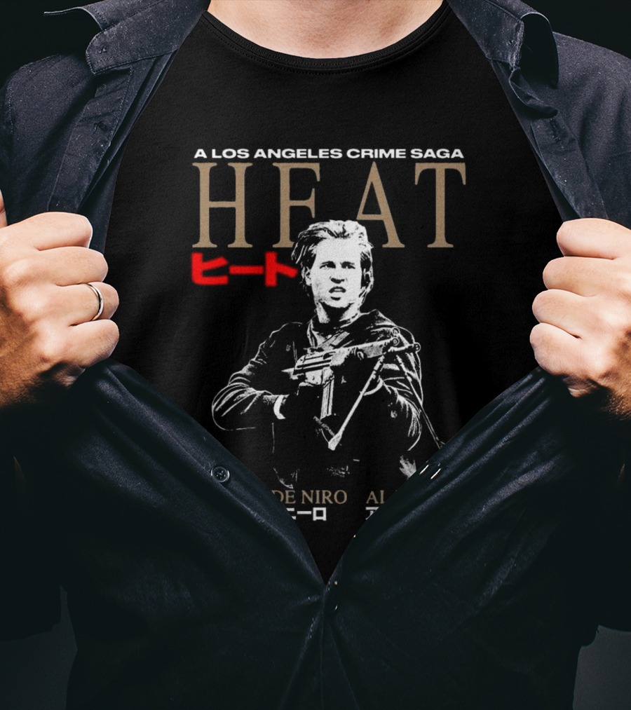 A Los Angeles Crime Saga Heat Robert De Niro Al Pacino Japan Edition T-Shirt