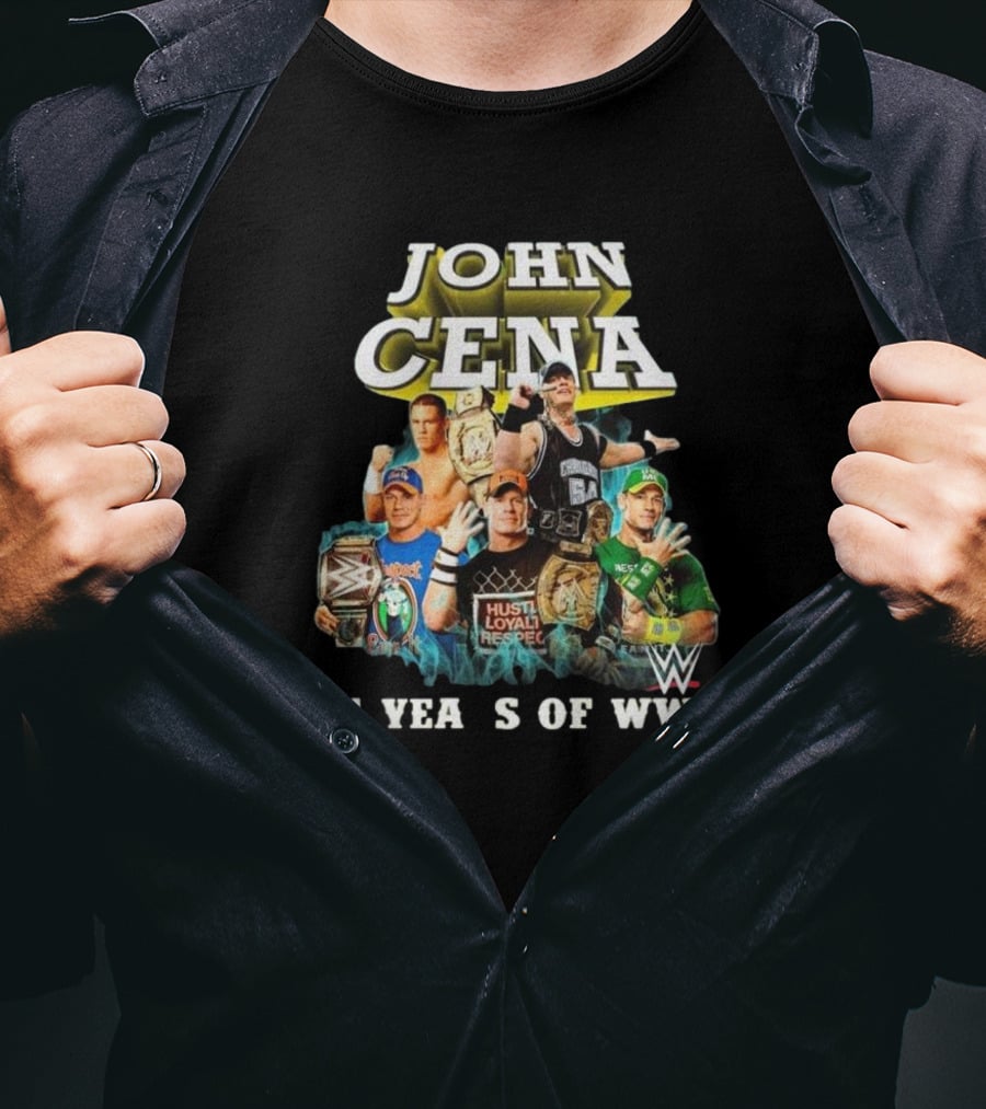 John Cena WWE Legacy 24 Years 2001-2025 Champion T-Shirt