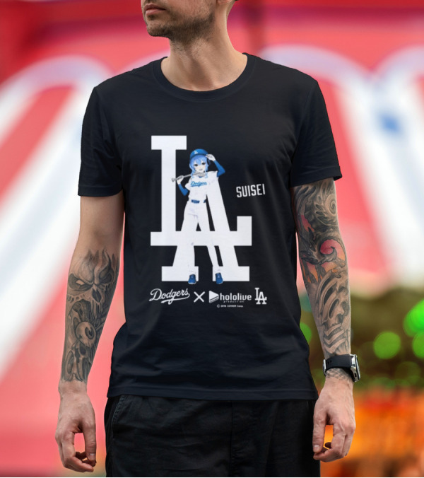 Premium T-Shirt: Dodgers X Hololive Suisei LA Collaboration T-Shirt Dodgers X Hololive Suisei LA Collaboration T-Shirt